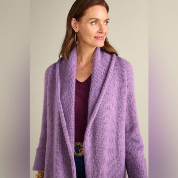 Soft Surroundings WOOL MOHAIR Blend Telluride Topper Duster Knit Cardigan LARGE‎ - Picture 5 of 16
